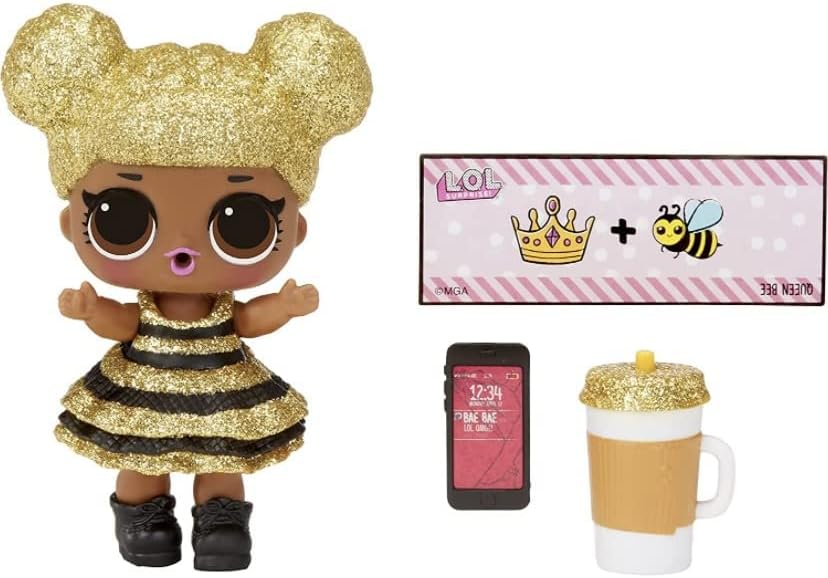 L.O.L. Surprise! 707 Queen Bee Doll with 7 Surprises in Paper Ball- Collectible Doll w/Water Surprise & Fashion Accessories, Holiday Toy, Great Gift for Kids Ages 4 5 6+ Years Old & Collectors