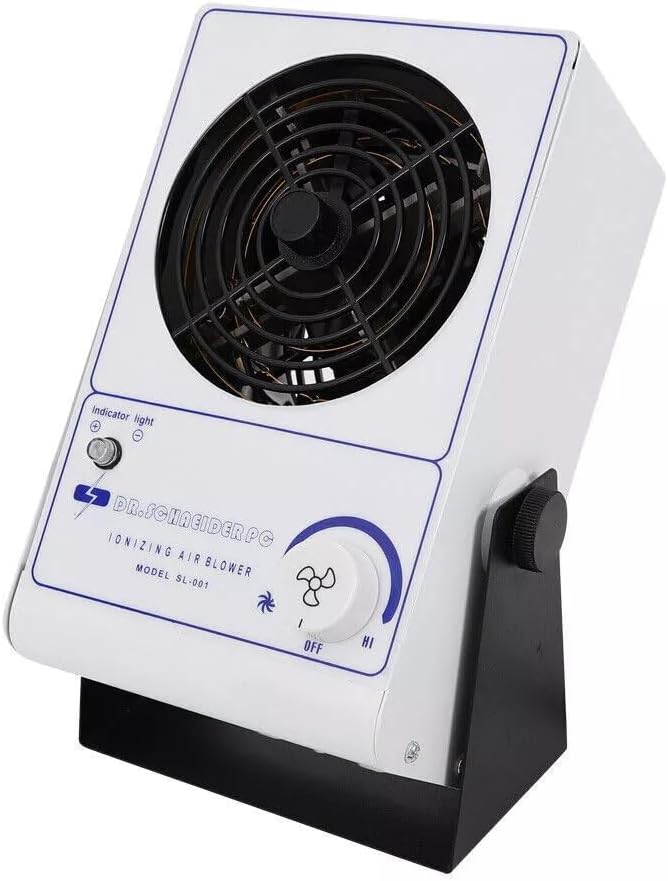 Ionizing Air Blower Fan Ion Anti-Static Elimination Discharge ESD Blower Fan 110V Ionizer Desktop Eliminator