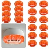 20 Pieces Detector Cover Fire Alarm Dust Paint Cover Stretch Plastic Fire Alarm Thicken Elastic Paint Covers During Commercial Building Home Alarms Cooking or Baking Use (Red)