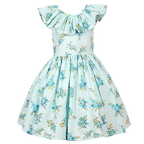 Image of Alina Enterprises Cotton Floral Digital Printed Girl's Frock for Summer