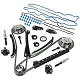 KUSATEC 3R2Z-6A257-DA Engine Timing Chain Kit w/Chain Tensioner Guide Rail Sprocket fit for 2004-2014 Ford Expedition F-150 F-250 F-350 Super Duty, Lincoln Mark LT Navigator,5.4L TK-FD019-1-S869