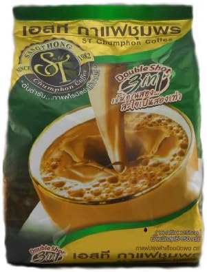 Sangthong Chumphon Coffee 3 in 1 Double Shot Flavor Instant Offee Mix Nt. Wt. 500 G. (17.64 Ooz / Package) Product From Thailand