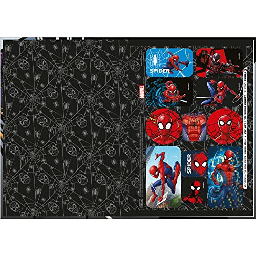 Kit de Cadernos Brochura, Tilibra, 1/4, Capa Dura, Spider-Man, 80 Folhas, Pacote com 5