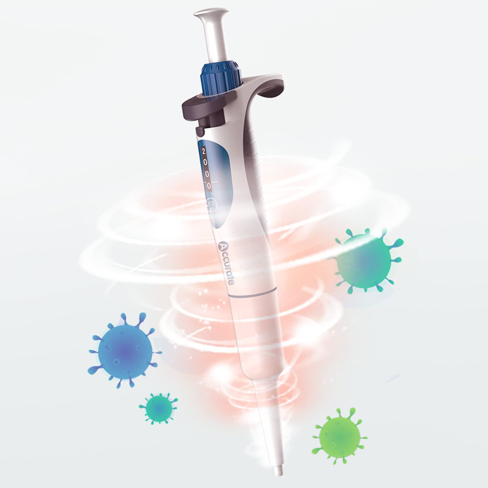 Micropipeta Esterilizable En Autoclave Microajustable De 0,1 µL-10 Ml, Pipeta De Un Solo Canal, Medio Esterilizada, con Soportes/Filtros/Puntas, para Laboratorio 10μl