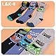L&K-II 3er Jungen Strumpfhose Baby Jungen Kinder Strickstrumpfhose mit Streifen und verschiedenen Auto Mustern mehrfarbig 2725B 122-128