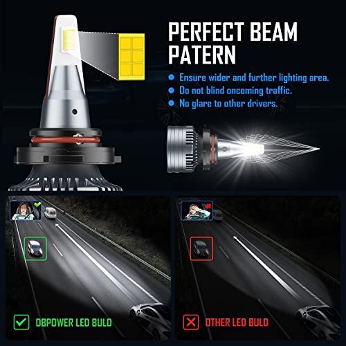 Dbpower 9005/Hb3 H11/H9/H8 Led Headlight Bulbs Combo,140W 22000 Lumens,500% Brighter Led Headlights Conversion Kits 6500K Cool White,Pack Of 4 #TOP1
