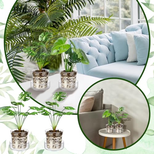 Baderke LE-BADERKE-872 2 Pieces Anti Slip Clear Glass Plant Pots thumb #6