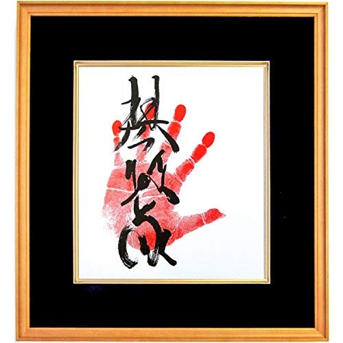 横綱 大鵬 忍 手型 色紙 額 額装 色紙 相撲 ガラス付 木製