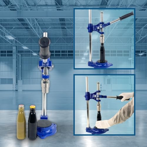 Image of SMART PACK Crown Capping Machine for Packaging of Bottle Cap Crimping | Milk Bottle, Cold Drink, Glass Bottle Manual Capper | Heavy-Duty Stainless-Steel Bottle Sealer | Pack of 1 Machine