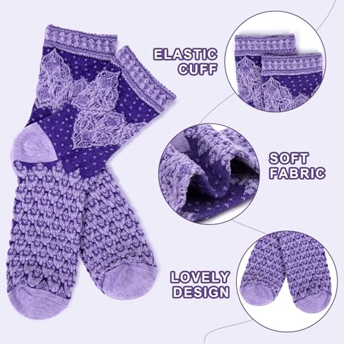 Image of Chalier Womens Funny Socks Cozy Cute Printed Patterned Fun Socks Novelty Cat Dog Socks for Women