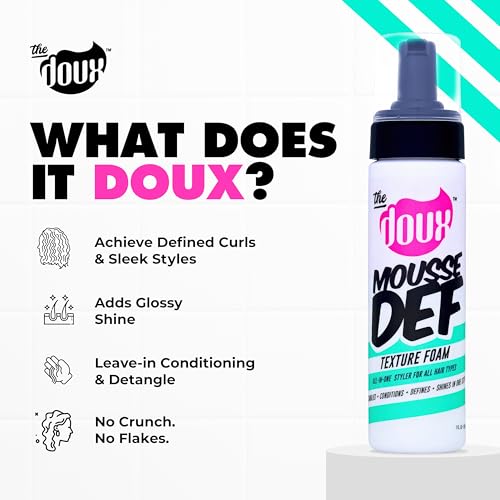 image for The Doux Multi-Use Mousse for Curly Hair Mousse Def Texture Foam for S