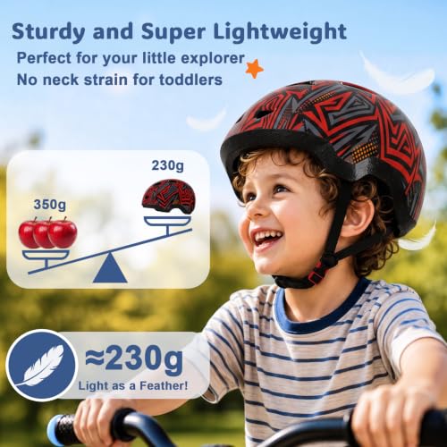 Image of Toddler Helmet, Adjustable Kids Bike Helmet for Ages 1-3-8