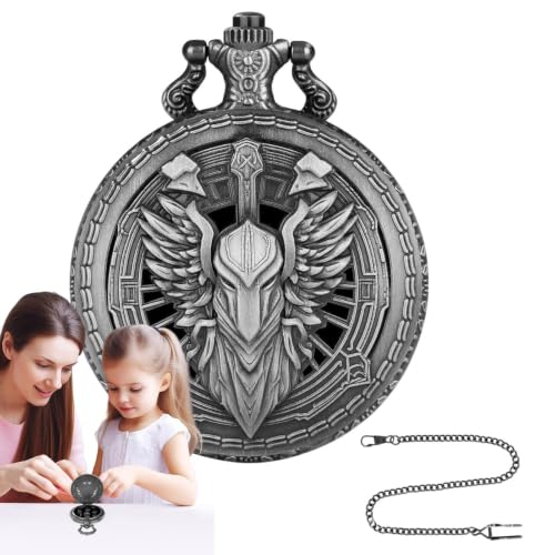 Juego de reloj de bolsillo con 7 juegos de mesa de metal para camping y viajes familiares