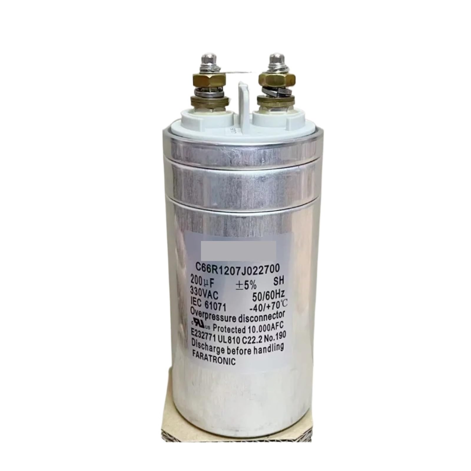 BALYDLUL 1pcs C66R1207J022700 200uF 330VAC AC Filter Capacitor