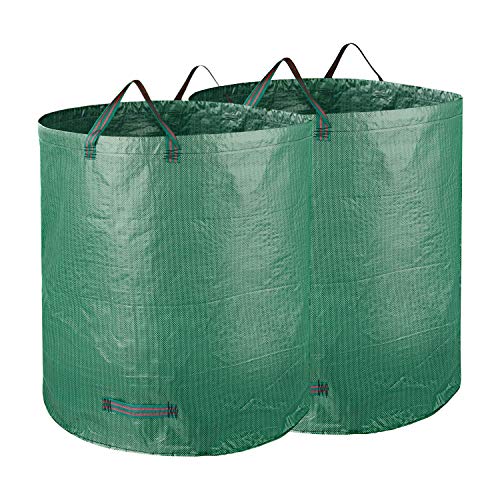 Reusable Garden Waste Bags 2-Pack 72 Gallons Lawn Home Garden Bags (H30, D27 inches) - Yard Waste Bags Collapsible garden yard waste containers Reusable Garden Waste Bags 2-Pack 72 Gallons Lawn Home Garden Bags (H30, D27 inches) - Yard Waste Bags Collapsible garden yard waste containers