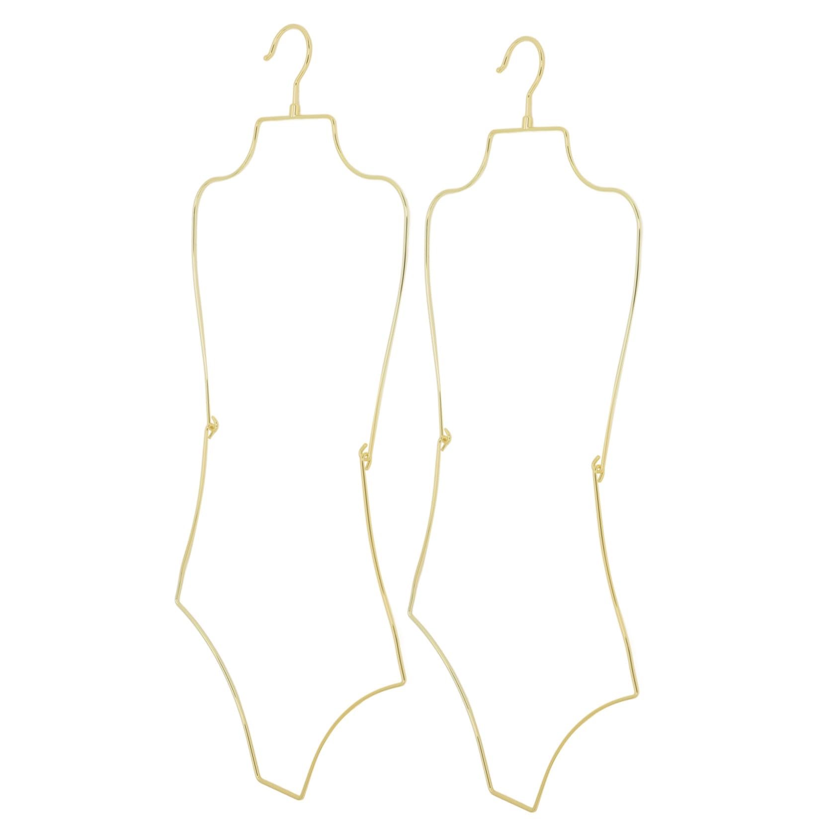 OUNONA 2Pcs Foldable Swimsuit Hanger for Bathing Suits Space Saving Rack with Design Keeps Swimwear Wrinkle for Closet Organization and Display