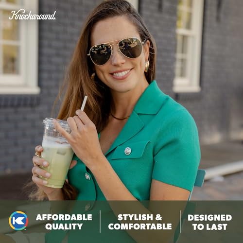 Image of Knockaround Polarized Aviator Sunglasses for Men & Women - UV Protection