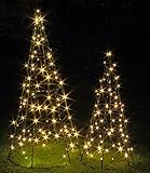 Metallweihnachtsbaum mit LED-Beleuchtung Weihnachtskegel beleuchtet Kegel Pyramide (80 cm, warmweiß)