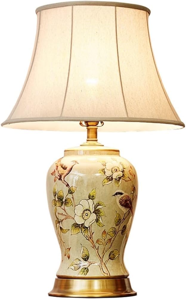 DFAEEKIYO Desk lamp Country Living Room Ceramic Table Lamp Exhibition Hall Decoration Lamps Chinese Classical Bedroom(1)