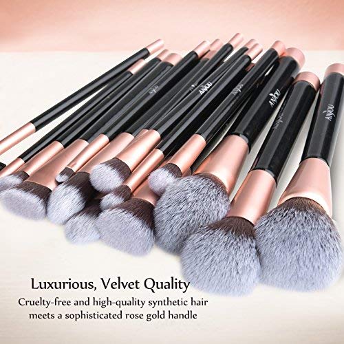 image for Makeup Brushes, Anjou 16pcs Makeup Brush Set, Premium Cosmetic Brushes