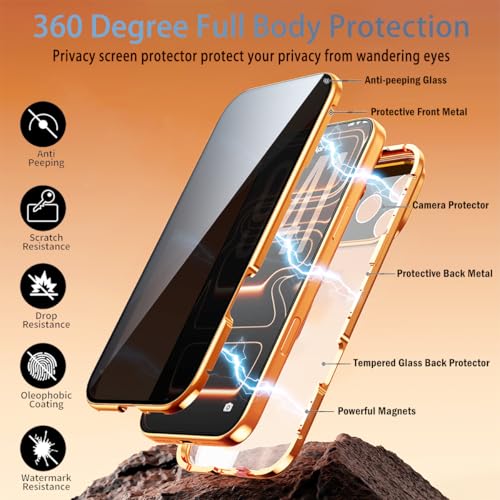 Coque iPhone 17 Pro Max anti-espion protège écran et caméra