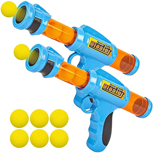 ArtCreativity Foam Ball Launcher Blasters Set of 2 - Air Powered Ball Shooters for Kids with 12 Soft Foam Balls, Safe Pop Guns for Boys & Girls, Fun...