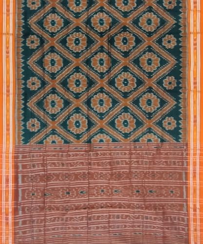 Image of Nuapatna Cotton Saree of Odisha Ikkat Orissa Traditional Handloom Sari | Bomkai | Pata | Nuapatana | sambalpuri saree | khandua patta sare | without Blouse S8