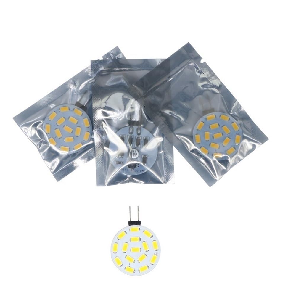 AGIPS FARMACEUTICI AGIP luci a Bassa Tensione 50 pz. DC / AC10V-30V 15 LED G4 SMD 5730 Lampada a LED 3W LED. Lampada da Illuminazione G4 Lampada Rotonda Bianca/Bianca Bianca Lampadine per la casa