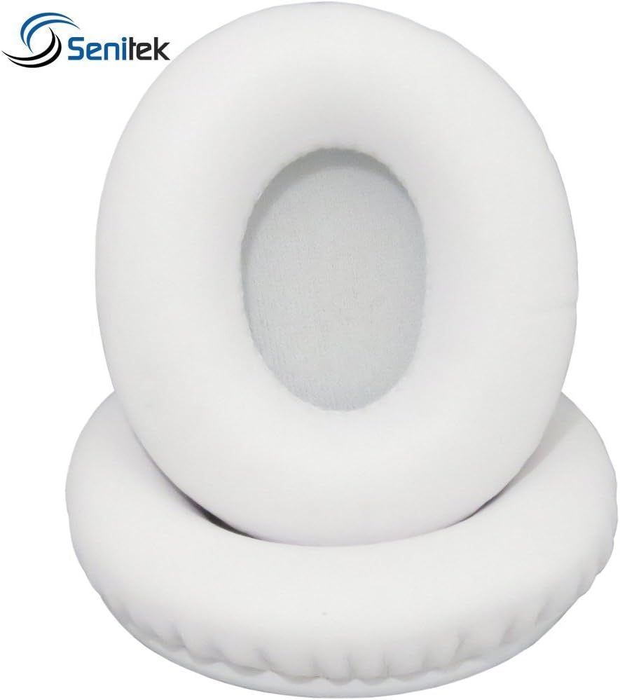 Solo / Solo HD Memory Foam Protein Leather Replacement Ear Cushion Earpads for Beats by Dre Solo / Solo HD Headphone - White