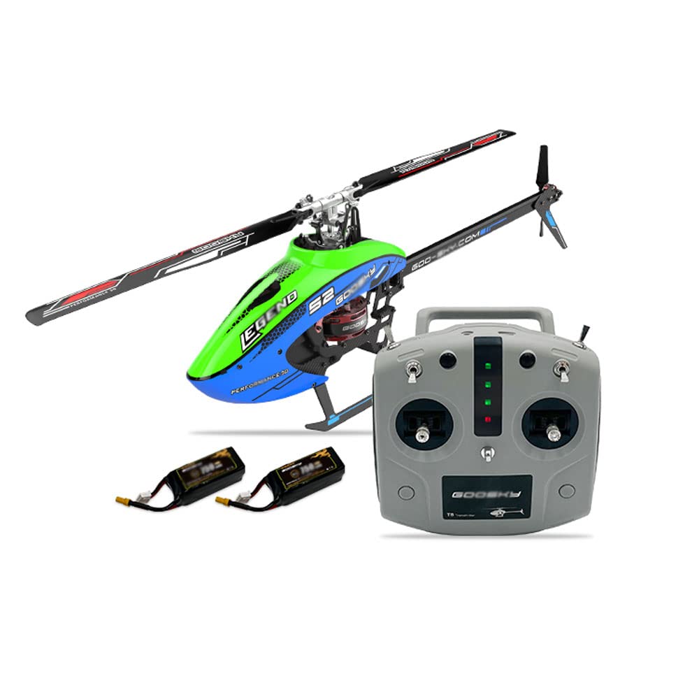 GuyAna Pronto a Volare Elicottero RC All'aperto Doppi Motori Brushless Elicotteri telecomandati a Trasmissione Diretta 6CH per Adulti, Aereo RC 3D con Drone Telecomandato RTF