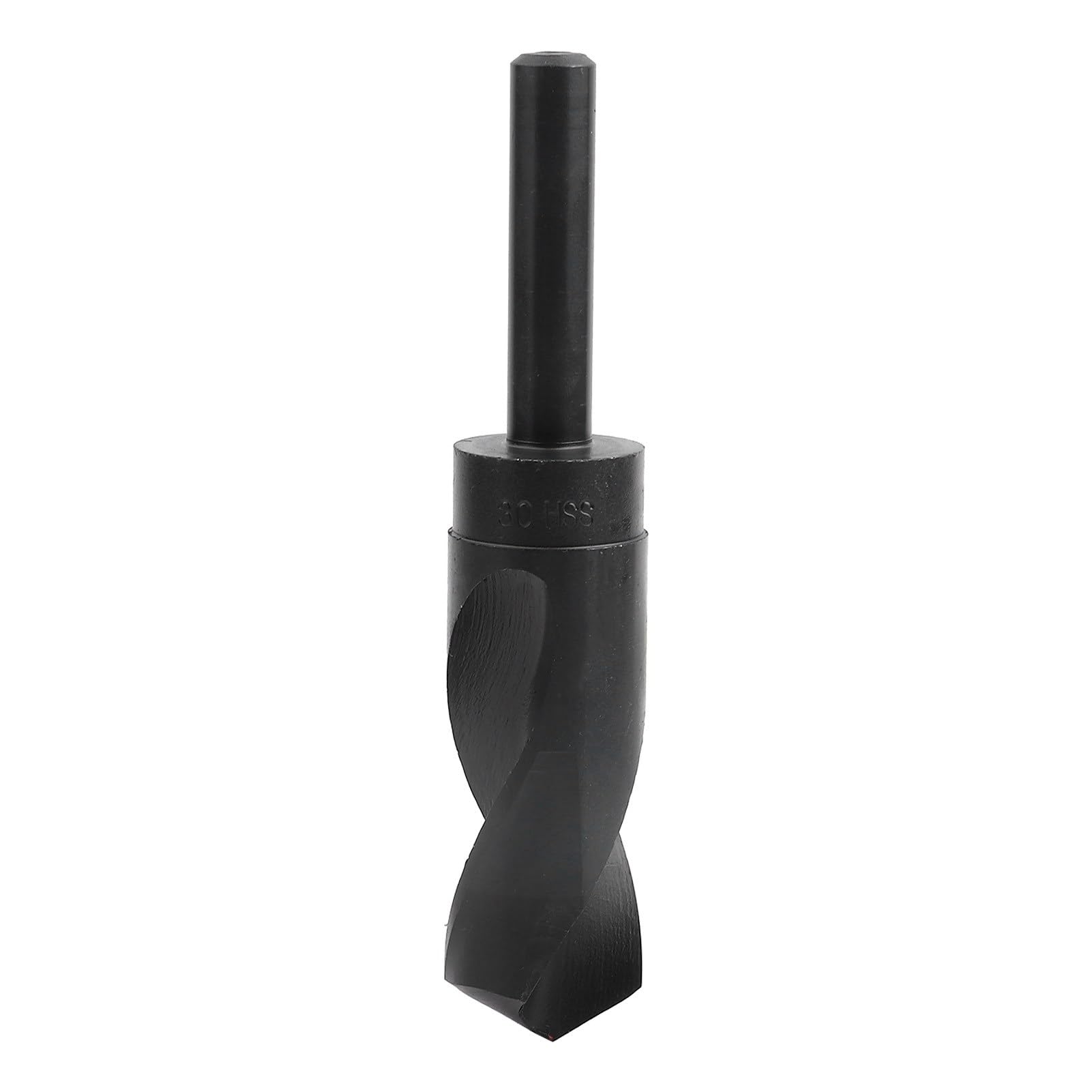 Broca de mango redondo negro de 1/2 pulgada Herramienta de broca helicoidal de acero de alta velocidad para materiales de metal y madera(30mm)