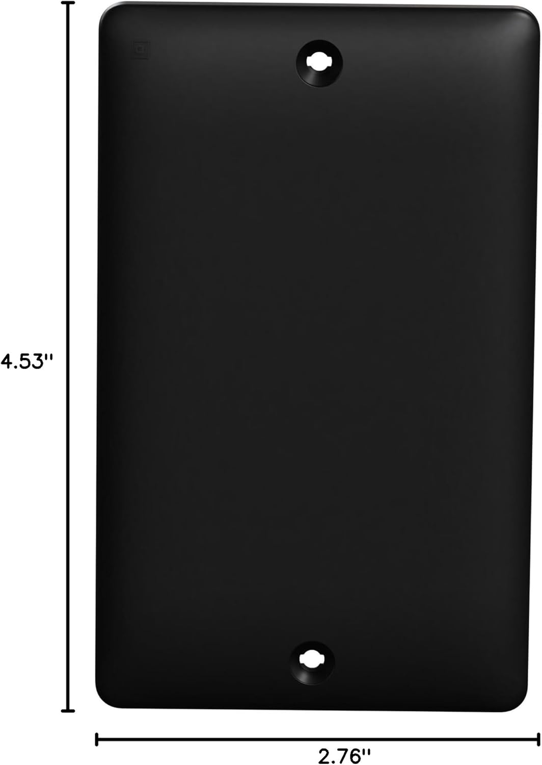 Square D by Schneider Electric X Series Wall Plate for Outlet and Light Switch, Standard Size Blank 1 Gang, Matte Black