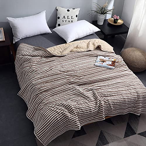 Couette d'été lavée en polyester RWRAPS kaki pour lit double douce - 2