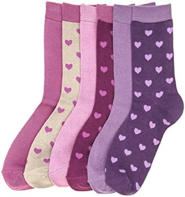 Noble Mount Womens Soft Premium Crew Socks - 6 Pairs, Assorted Colors, Size 9-11