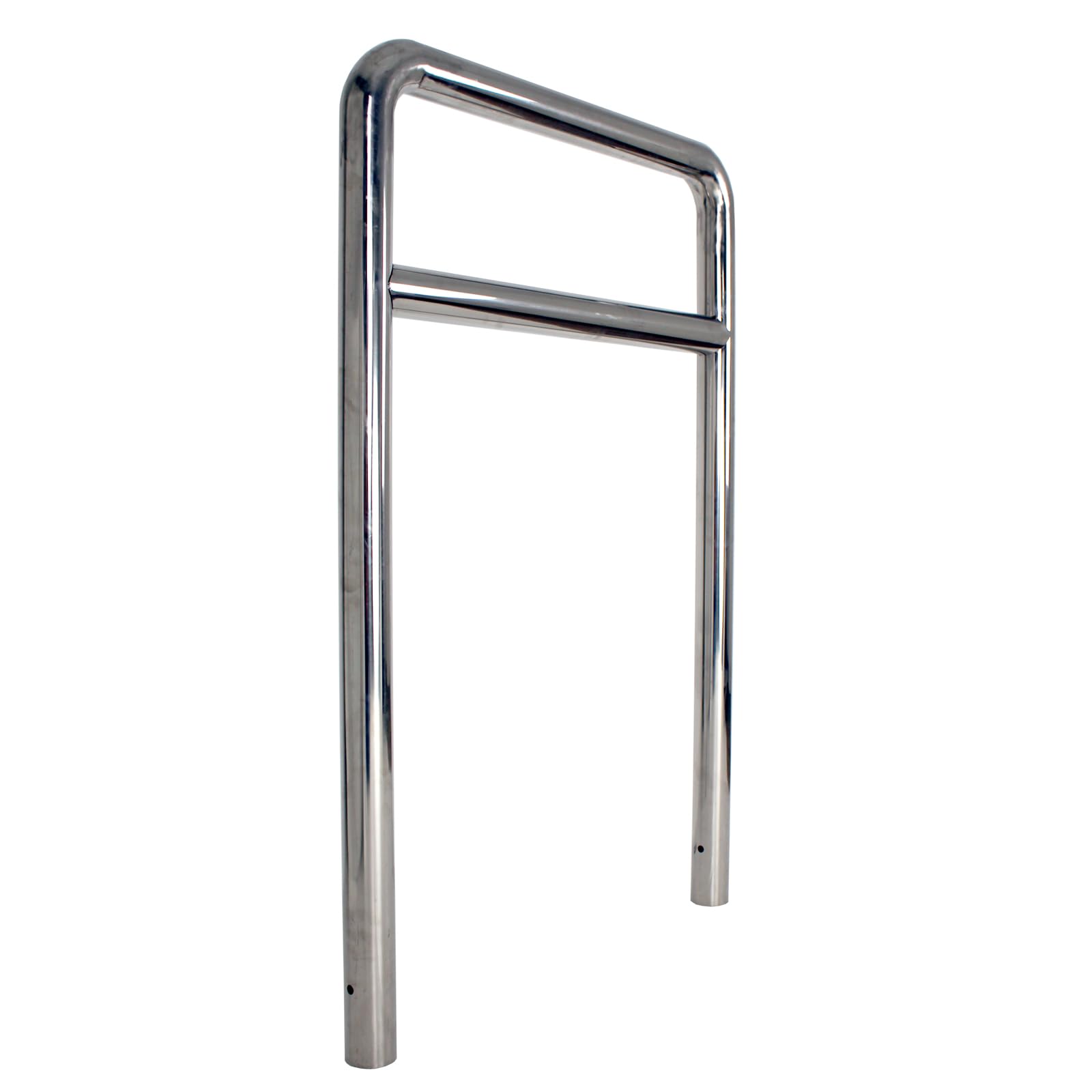 TRUTZHOLM Fahrradanlehnbügel Fahrradständer Anlehnständer mit Knierohr 118 x 78 cm aus Edelstahl zum Einbetonieren