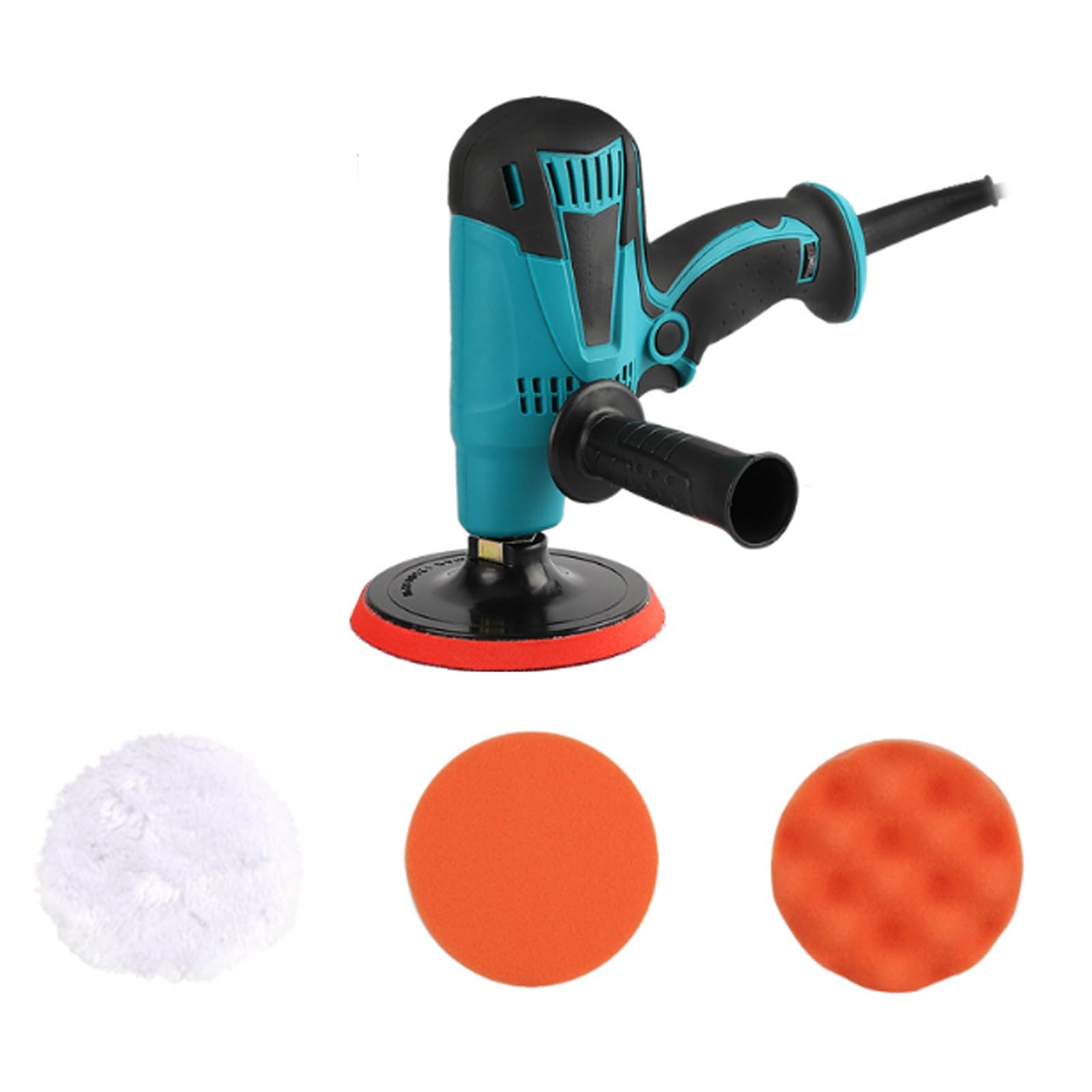 Lucidatrice elettrica per auto, lucidatrice elettrica a velocità regolabile, 3600 giri/min, manico rimovibile, strumento per la rimozione dei graffi dalla carrozzeria, per lucidatura e ceratura di