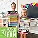 Hadley Designs Parts of Speech Posters For Classroom -4 English Grammar Posters, Writing Process Punctuation Nouns Verbs Adjectives, Language Arts Elementary Middle School, Chalkboard Classroom Decor