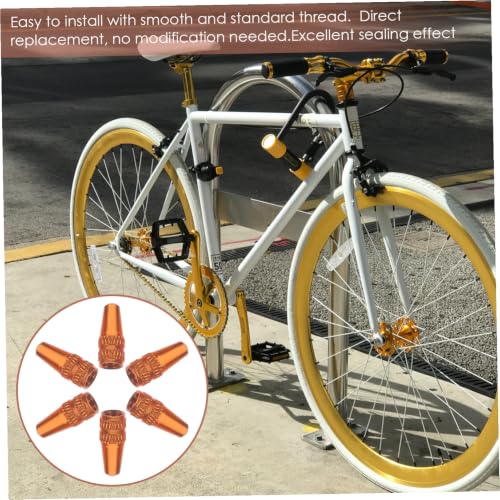 Tapones de válvula para bicicleta GANAZONO, 6 piezas miniatura 6