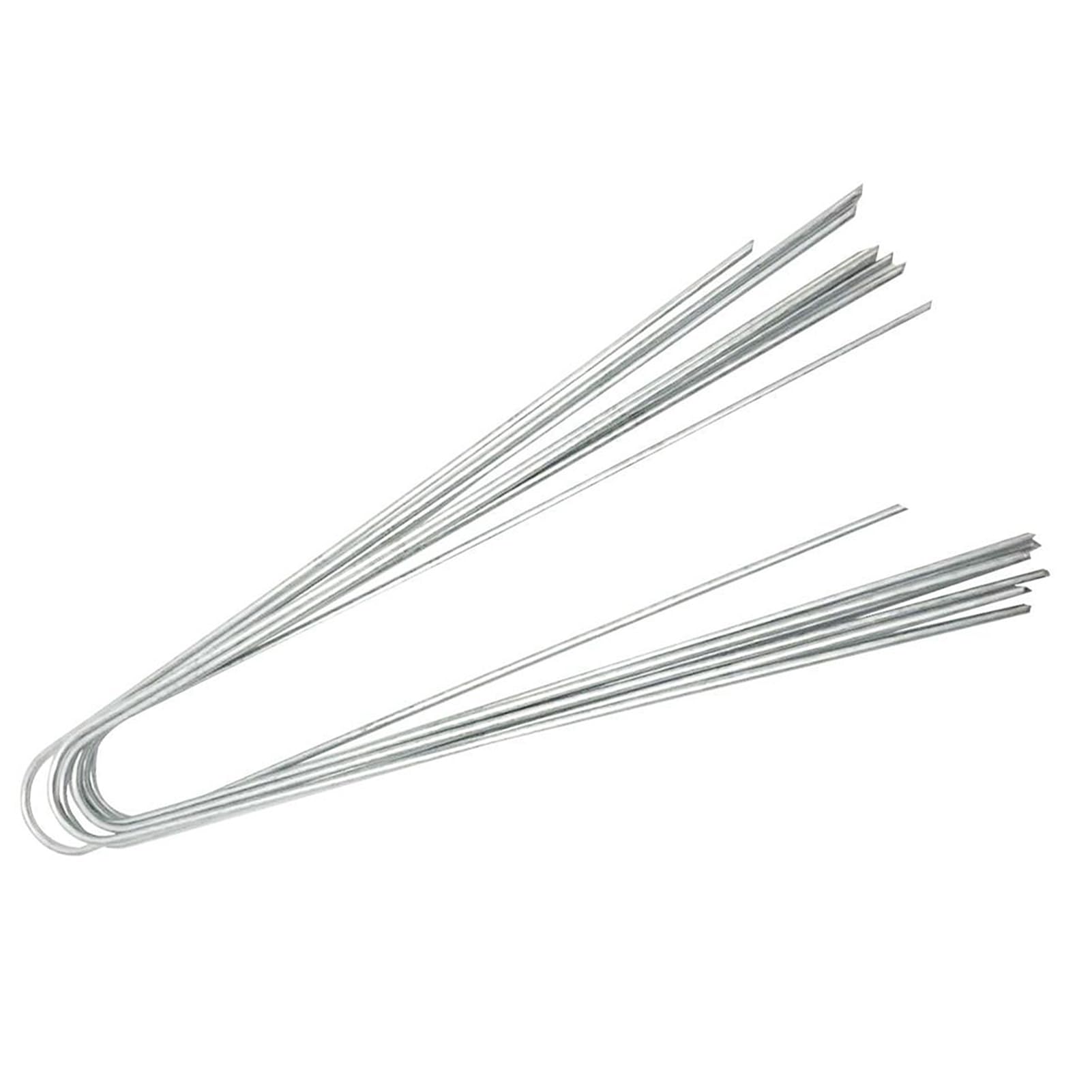 Agrafe pour sol et gazon artificiel 50 piquets en U en acier pour aménagement de terrasse