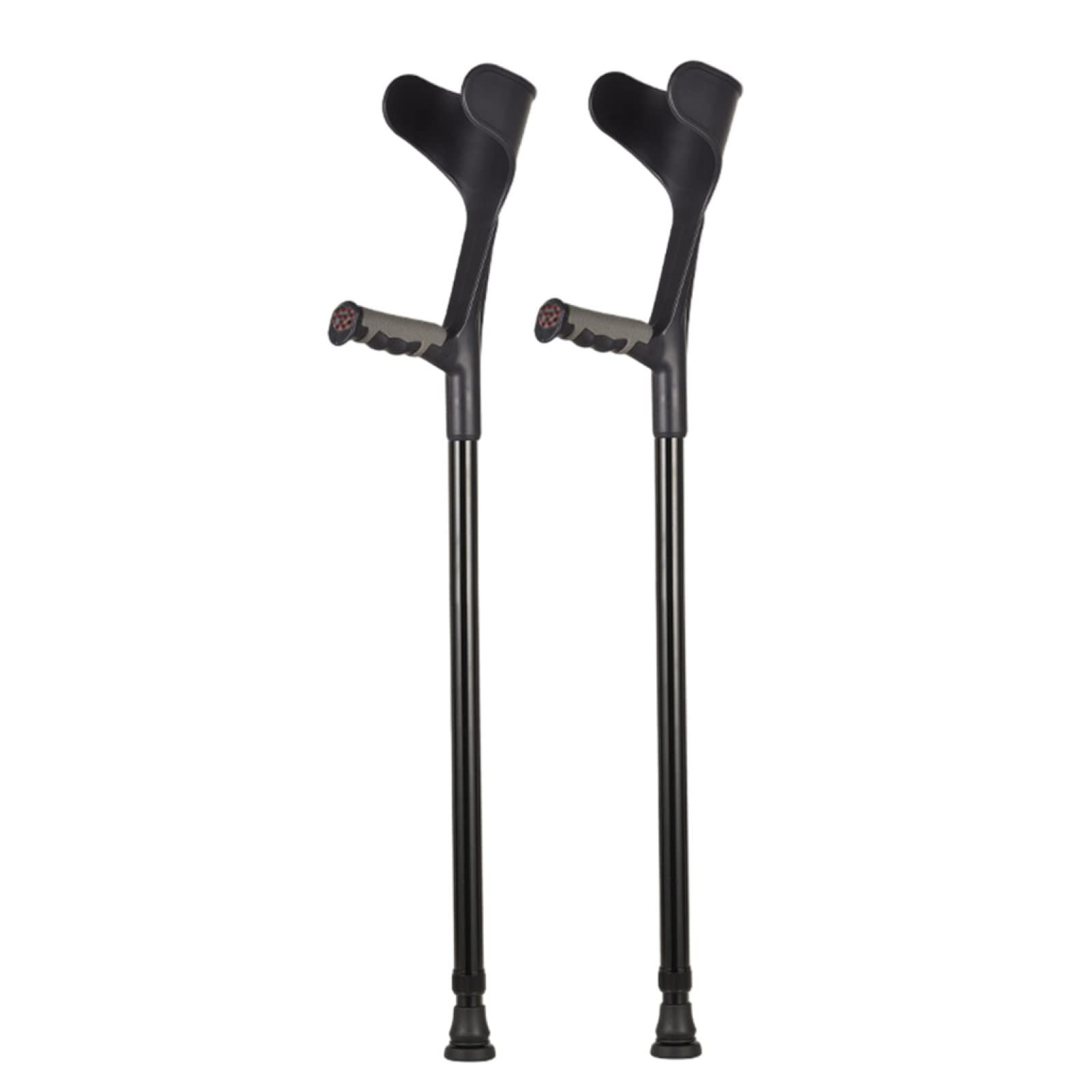 Kule przedramienia dla dorosłych wysuwane kule z otwartym mankietem, regulowane ergonomiczne pomoce do chodzenia, dla niepełnosprawnych seniorów o wysokości 4'7" - 6'1"