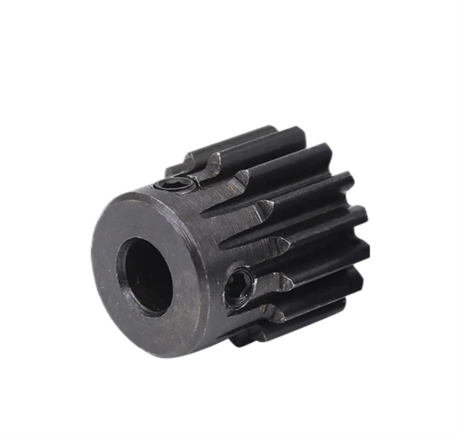 Bevel Gear Pinion Hardware Mechanical 1 Module Gear 1M-17T/18T Carbon Steel Blackening Spur Gear Bore Size 4/5/6/6.35/7/8/10mm Transmission Accessories(1M17T-6.35mm)
