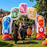 8 FT Halloween Inflatable Archway Outdoor Decorations, Giant Blow Ups Arch | Inflatable Slipper Arch with HELLO textt,Large Halloween Arch Blow Up Yard Outdoor Decorations for Front Lawn Garden Decor