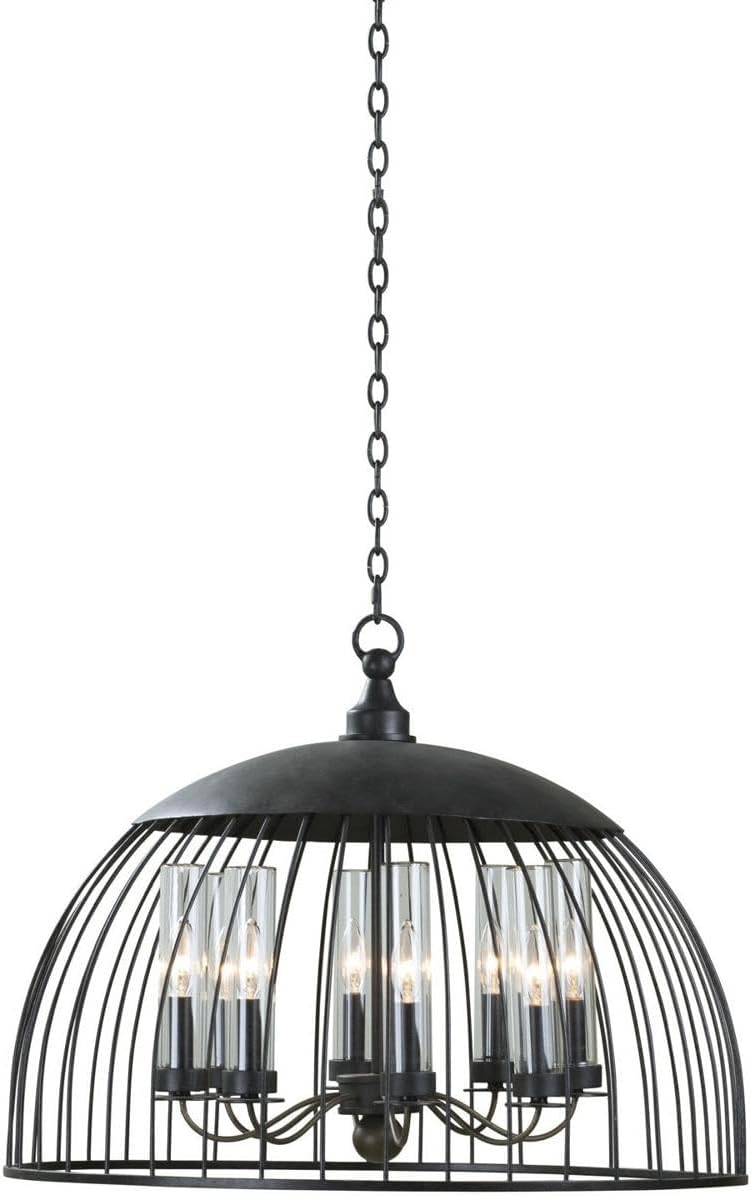 Kalco 404751NI Ludlow Outdoor Pendant, 8-Light 320 Total Watts, Natural Iron