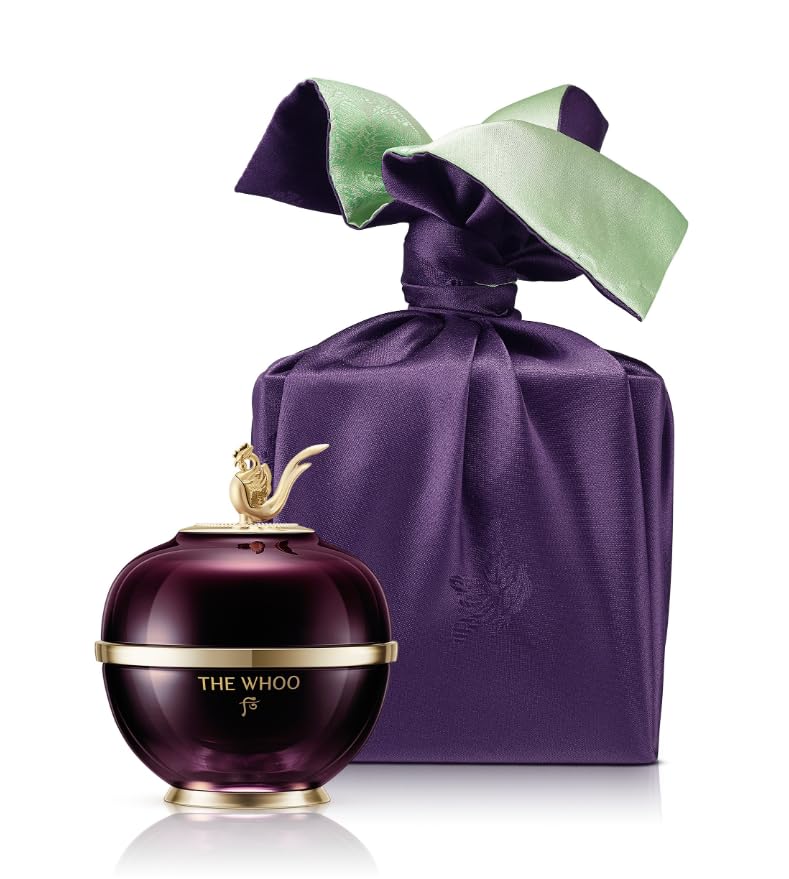 THE WHOO Imperial Youth Cream 25ml | Gift-Wrapped Bojagi Edition | Luxury Anti-Aging Formula with Wild Ginseng Quercetin & Resveratrol for Firmness & Glow