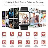 Smart Watch for Men Women Answer/Make Calls, 1.96" Fitness Watch, Fitness Tracker with Heart Rate Sleep Monitor, Step Counter, 110+ Sports Activity Trackers, IP68 Waterproof Smartwatch for Android iOS - Image 2
