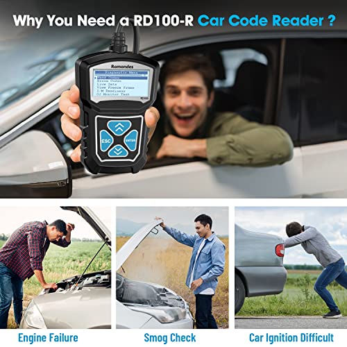 Romondes Car Code Reader Check Engine Light Obd2 Diagnostic Scan Tool, Read & Erase Engine Fault Codes For All Vehicles After 1996 #TOP6