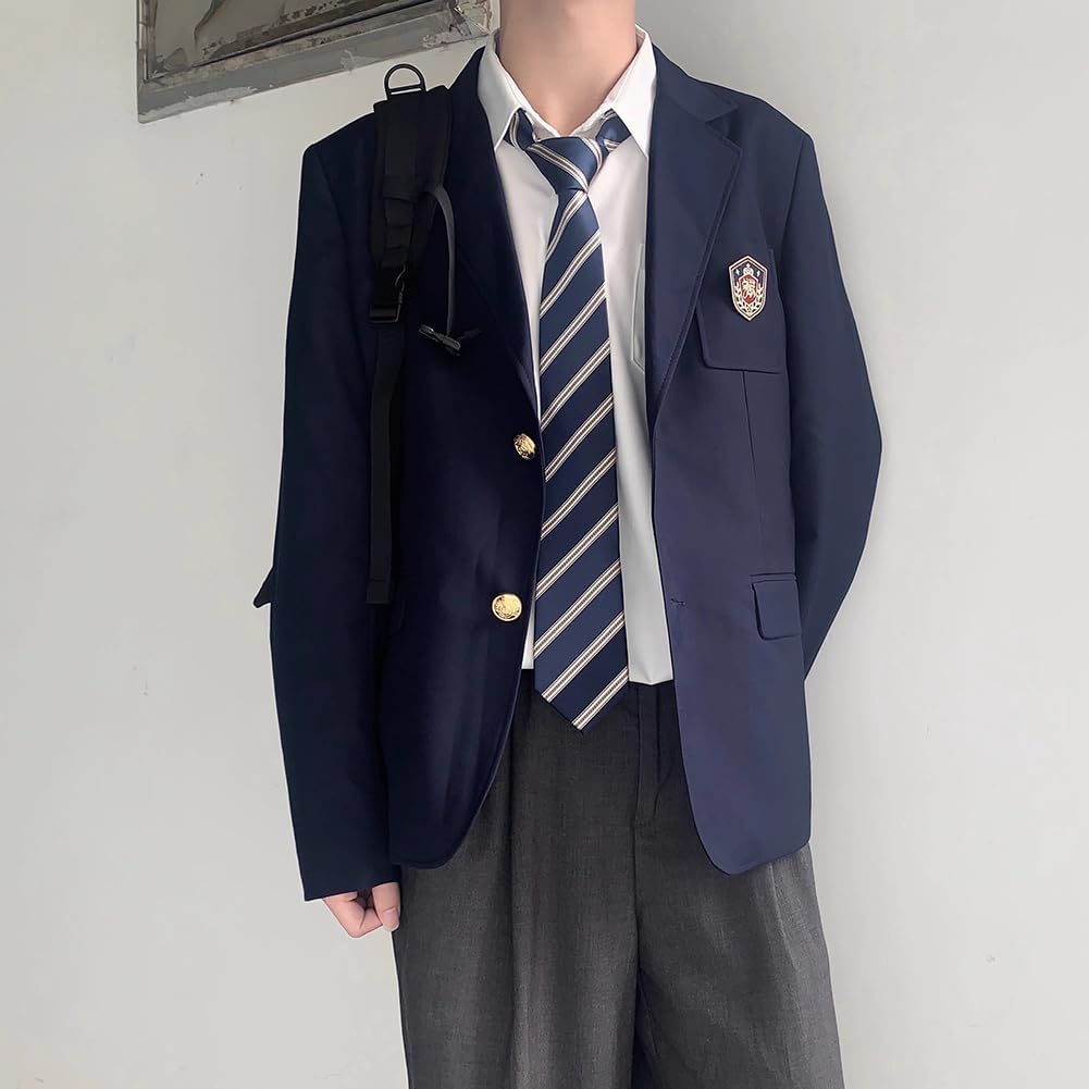 [NOLCCTN] スクールブレザー メンズ スーツ 制服 スクール 男子 女子 ジャケット 学生服 無地 コート フォーマル 通学