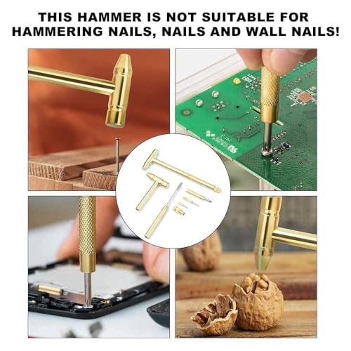Image of 5 in 1 Portable Screwdriver Set with Mini Metal Hammer Hidden Multifunction Pocket Tool Kit with Screwdrivers Compact Multitool Mini Hammer for Home Repair & DIY (Pack of 1)