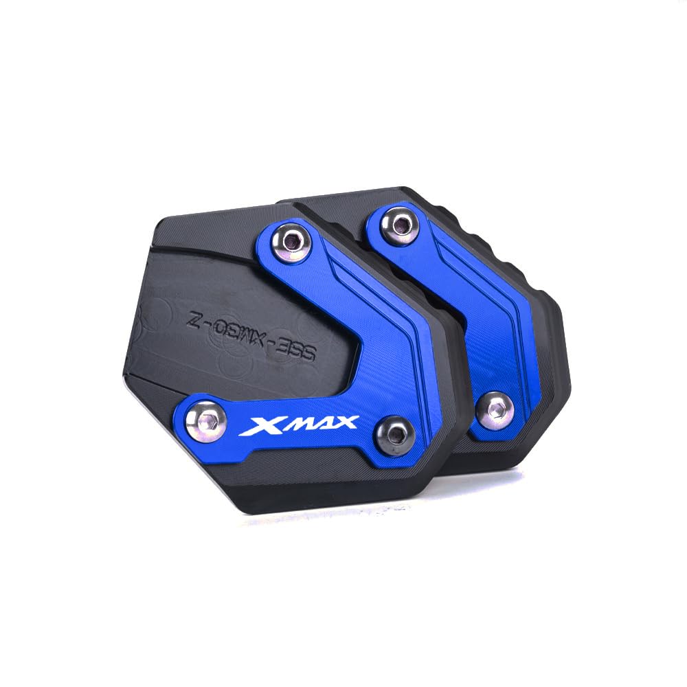 Per XMAX300 XMAX400 Xmax 125 XMAX250 2017-2026 Piastra di prolunga per cavalletto laterale in alluminio per moto Supporto di ingrandimento per cavalletto Accessorio (Blu)