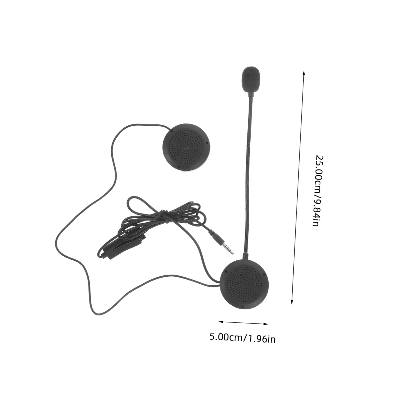 DECHOUS Headset with Microphone Ergonomic Design for Comfort Audio Experience for Voice Streaming Volume Control for Easy Use Compatible with Various Helmets